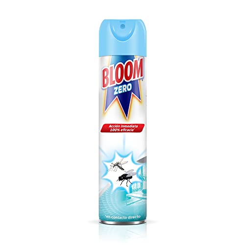 Bloom Zero Aerosol contra moscas y mosquitos (400ml), insecticida eficaz contra insectos voladores, con 0% perfumes, acciÃ³n inmediata, 100% eficacia