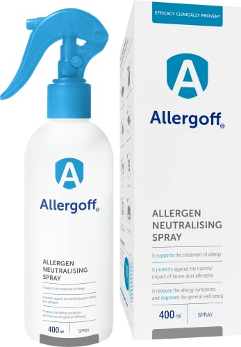 Allergoff Antiacaros Spray 400ml | Spray para Colchon, Cama y Textiles | Producto Anti Acaros | Para alÃ©rgicos | Contra Alergia Gatos y Perros | Eliminar los sÃ­ntomas de alergia