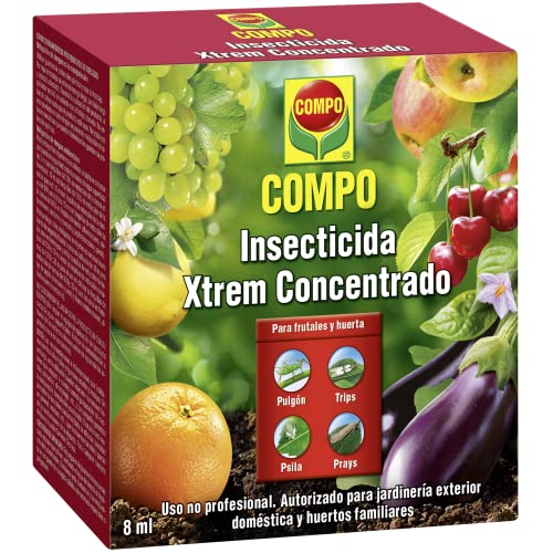 COMPO Insecticida Xtrem Concentrado, Insecticida concentrado para plantas hortÃ­colas y frutales, Apto para jardinerÃ­a domÃ©stica, 8 ml, 2195002011