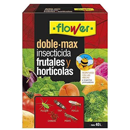 Flower - Insecticida Doble MAX EW para Frutales y Horticolas | Actúa por Contacto | Alta Eficacia | Seguro para Uso General | Registrado en Ministerio de Medio Ambiente, Color Único